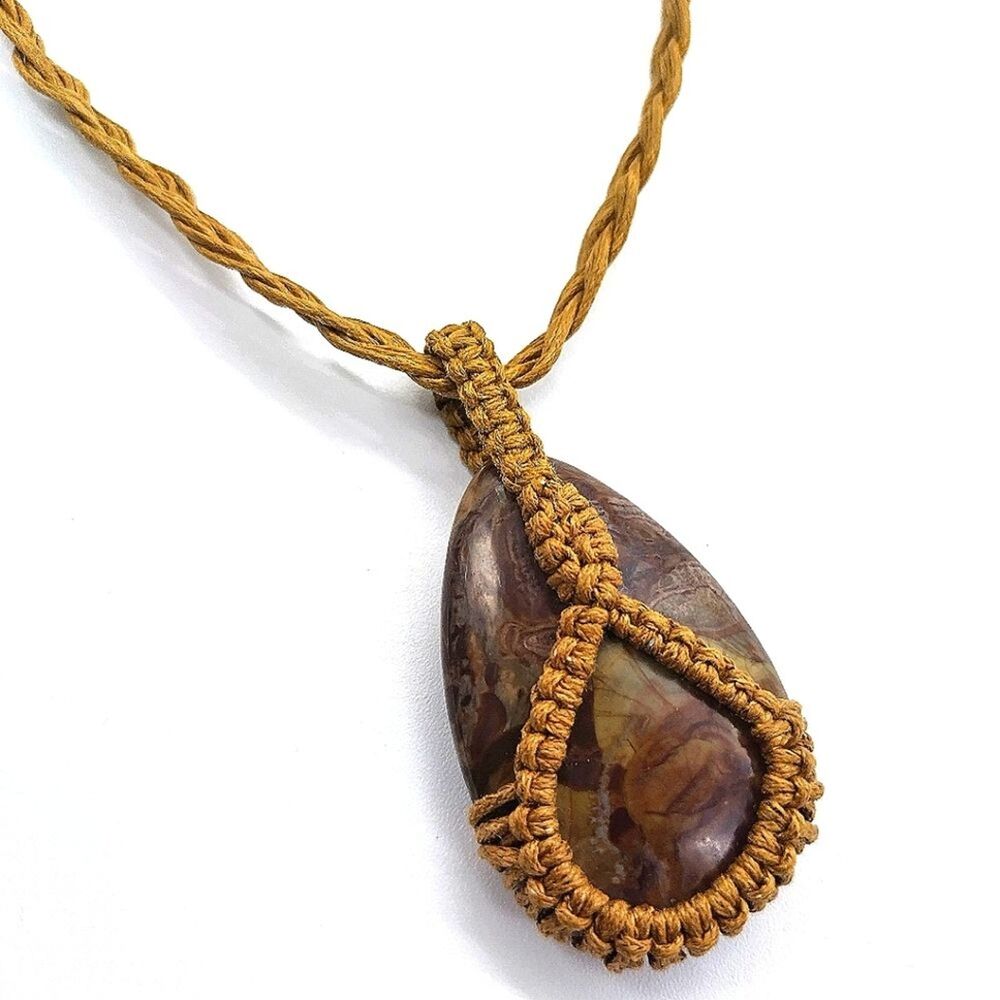 FREE PEOPLE Genuine Stone Pendant Boho Necklace-NWT $68